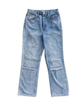 TOPSHOP Straight Distressed Jeans Size 30